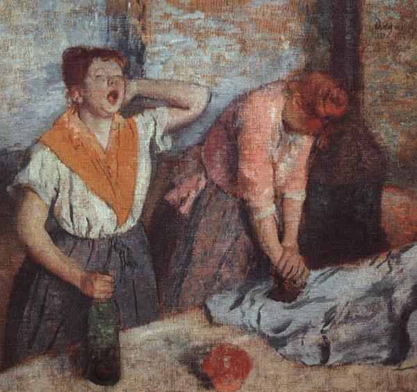 Edgar Degas Laundry Maids Norge oil painting art